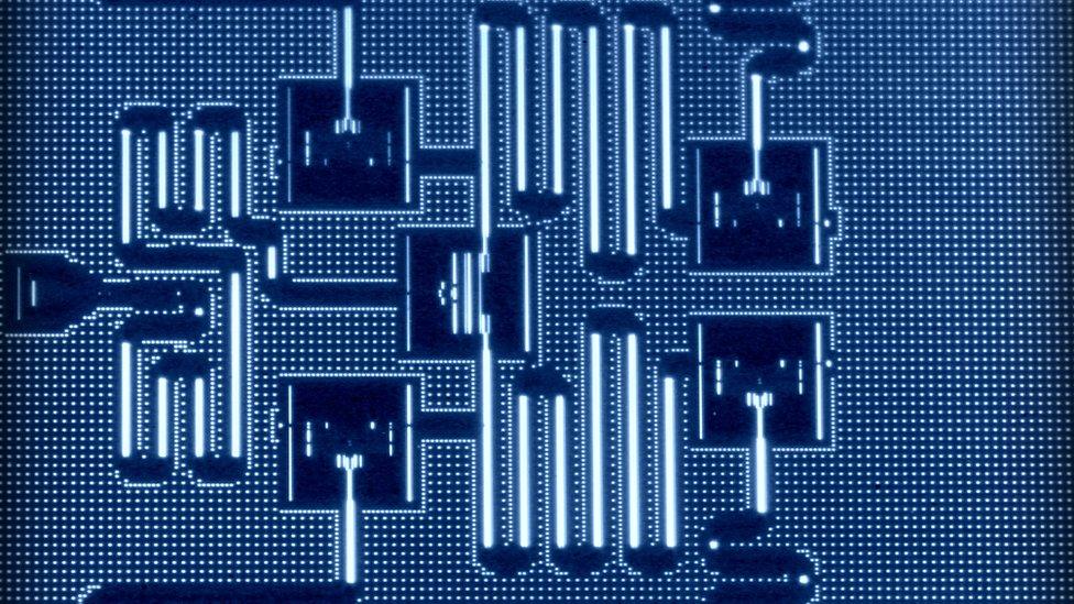 Layout of IBM's five qubit processor