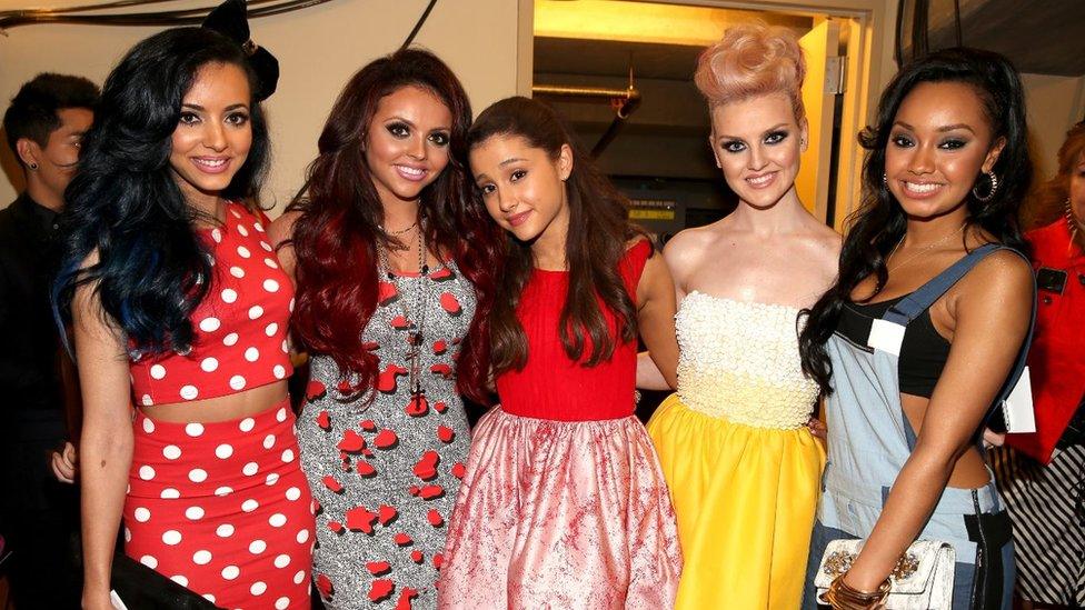 Little Mix and Ariana Grande in 2013