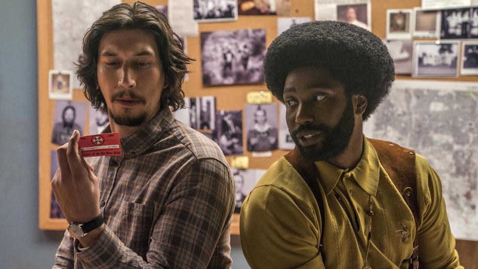 Adam Driver and John David Washington in BlacKkKlansman