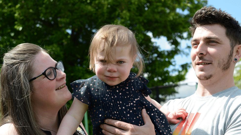 Millie-Mae and her parents