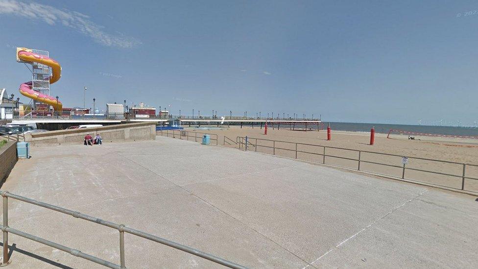 Skegness beach and pier