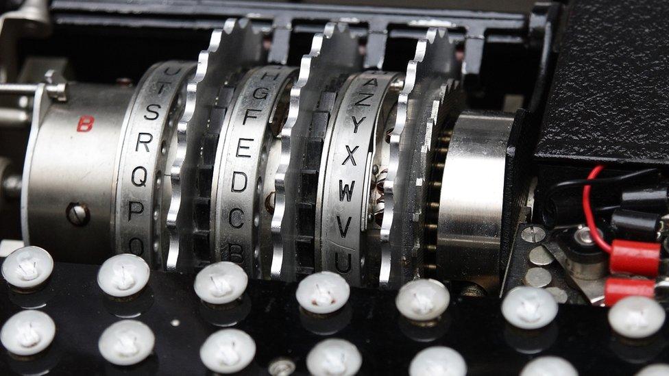 Enigma-cipher-machine.