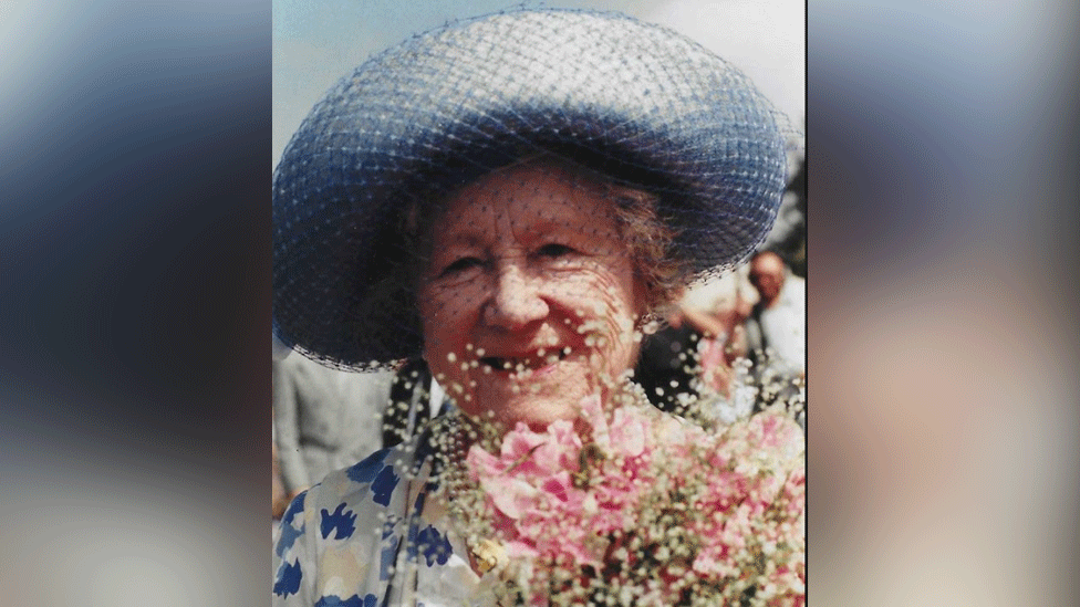 Queen Elizabeth the Queen Mother photographed in 1989