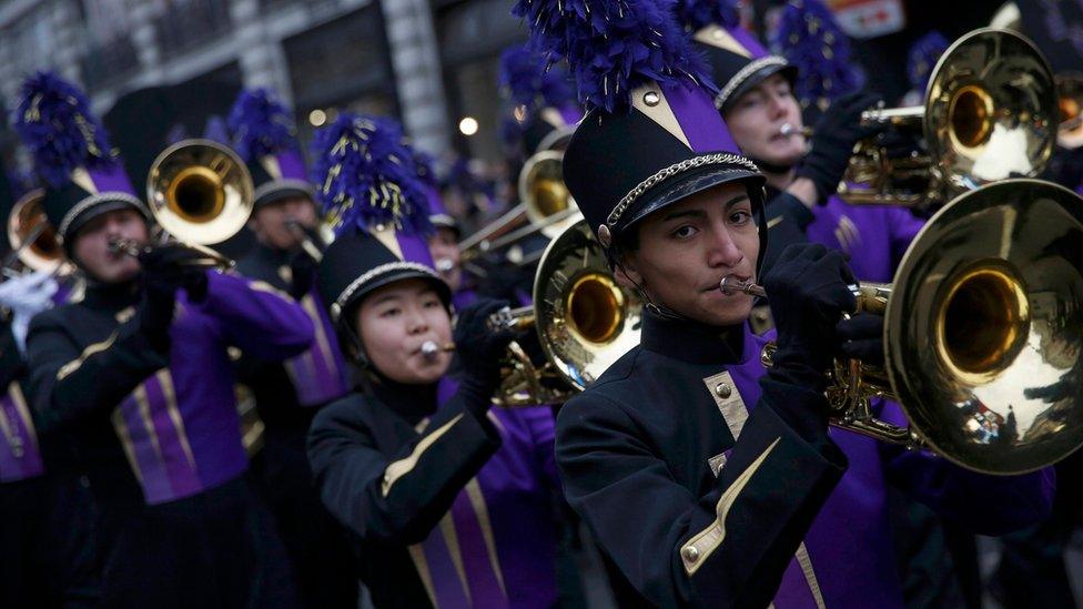 High school marching band