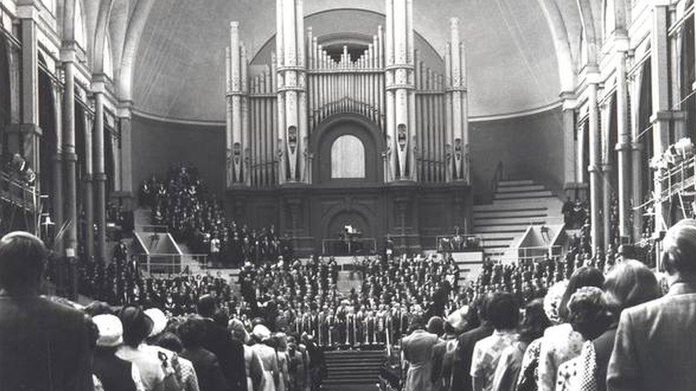 Open University's first graduation ceremony on 23 June 1973