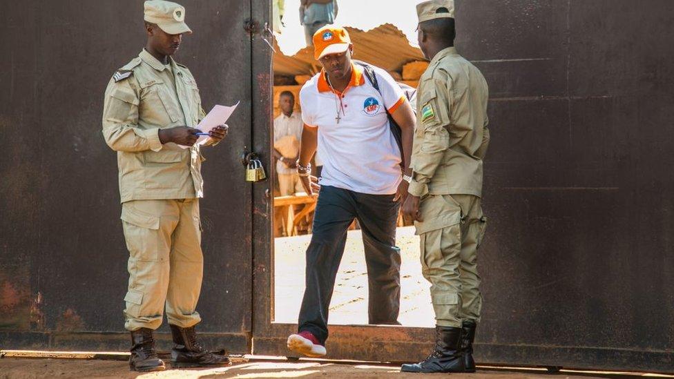 Man walking out of prison