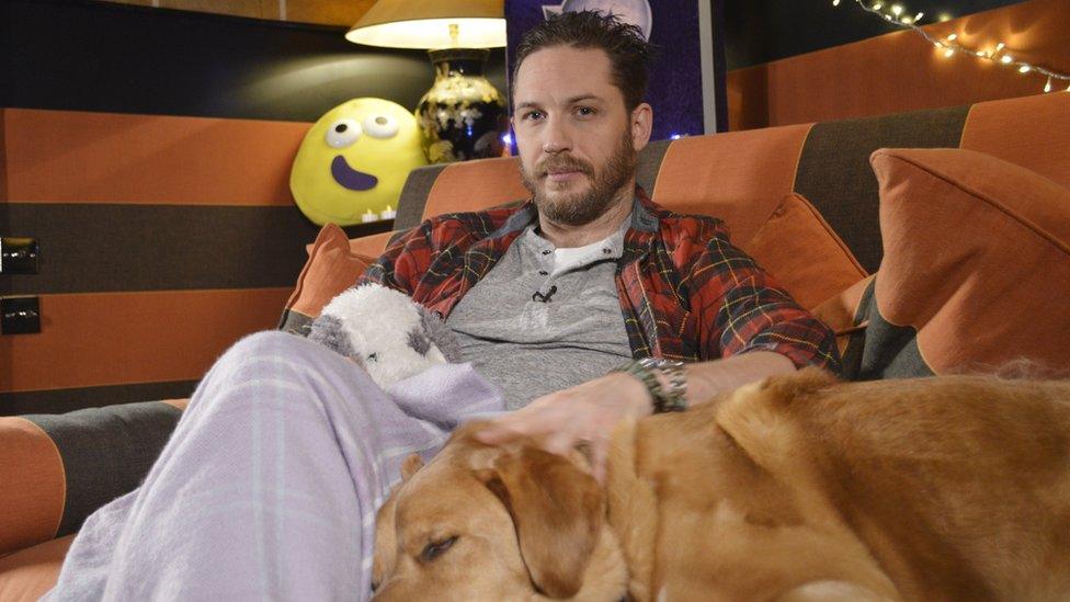 Tom Hardy and his dog