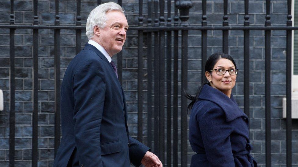 David Davis and Dame Priti Patel