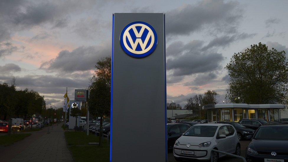 VW dealership pictured in Hamburg, Germany in 2013