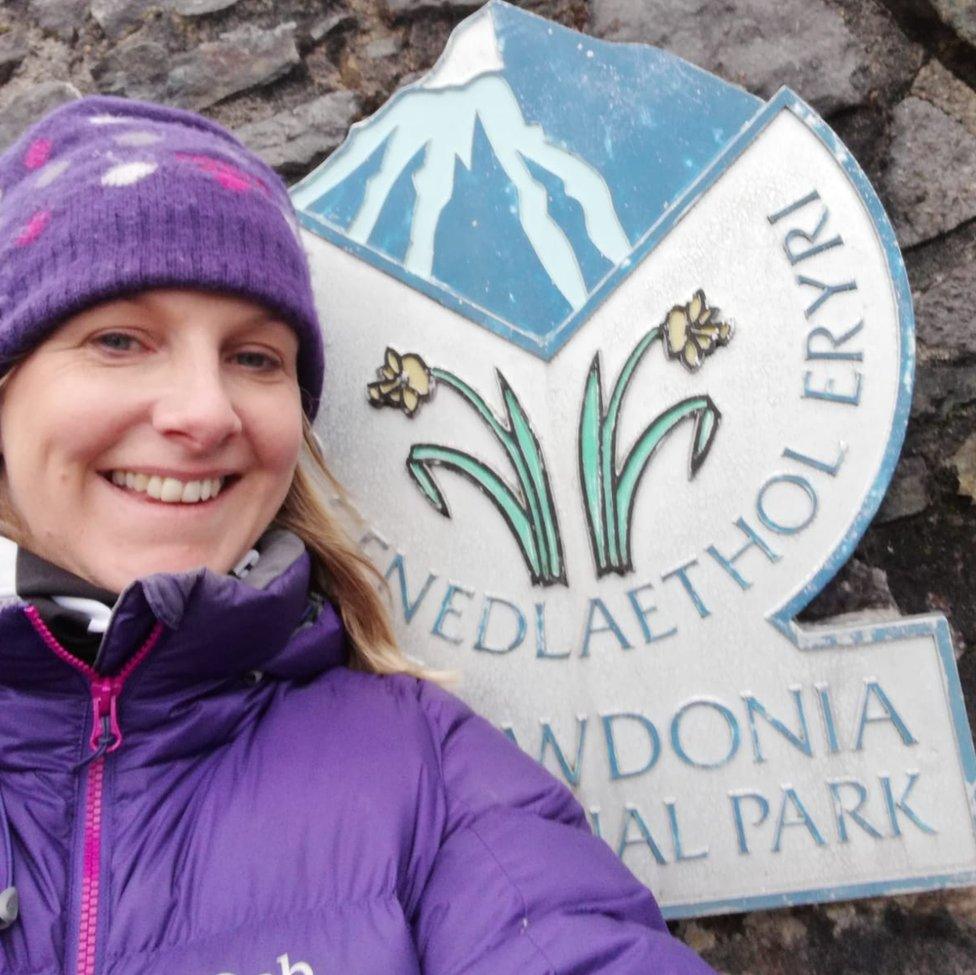 Helen Hancock on day she climbed Mount Snowdon