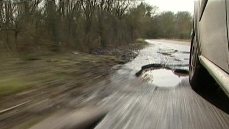 Pothole road repair