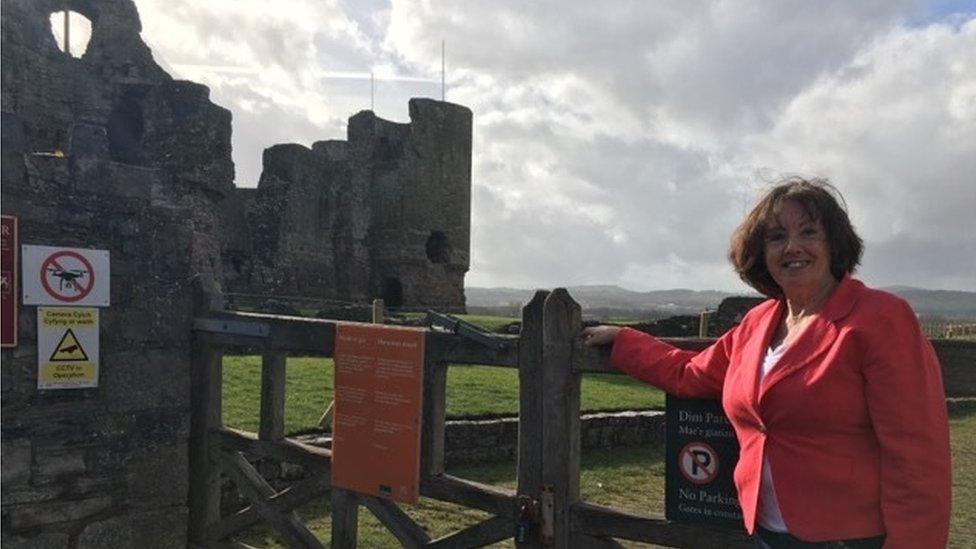 Cllr Ann Davies at Rhuddlan Castle