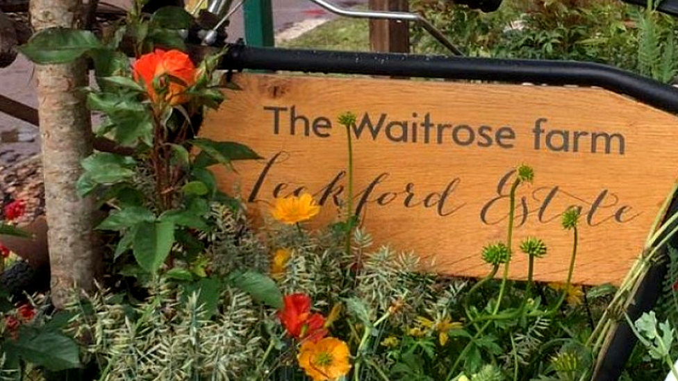 The Waitrose Farm sign