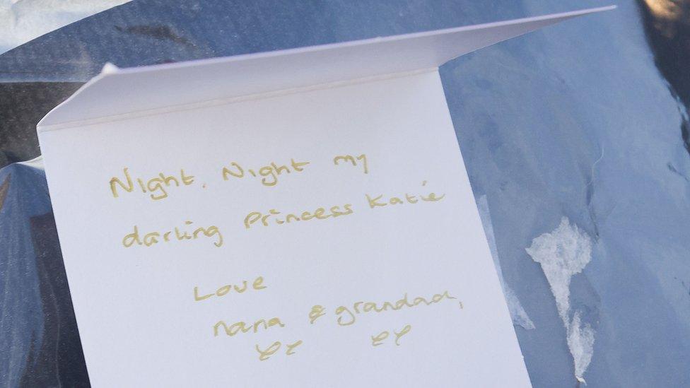 Handwritten tribute on a card