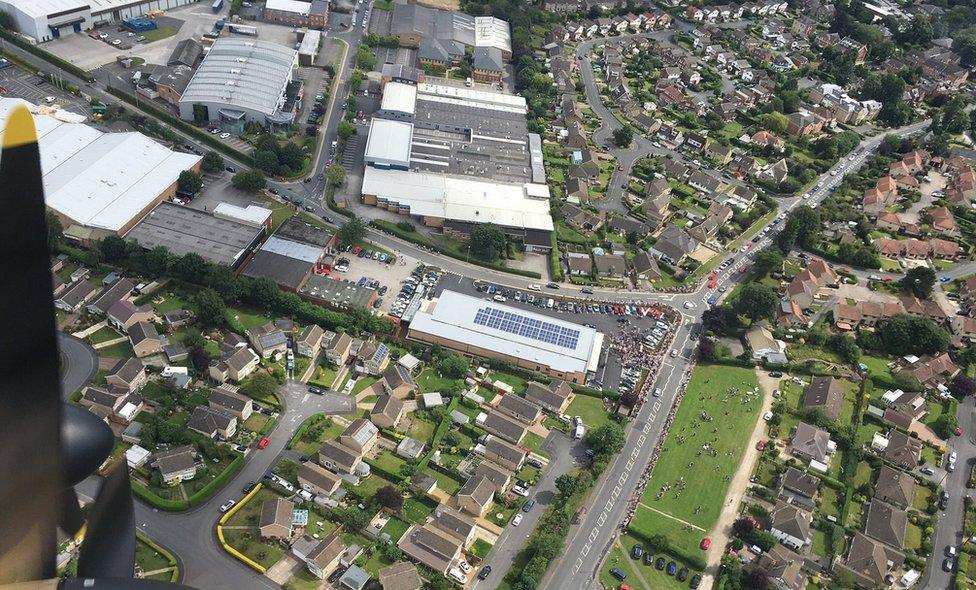 Aldi store from above