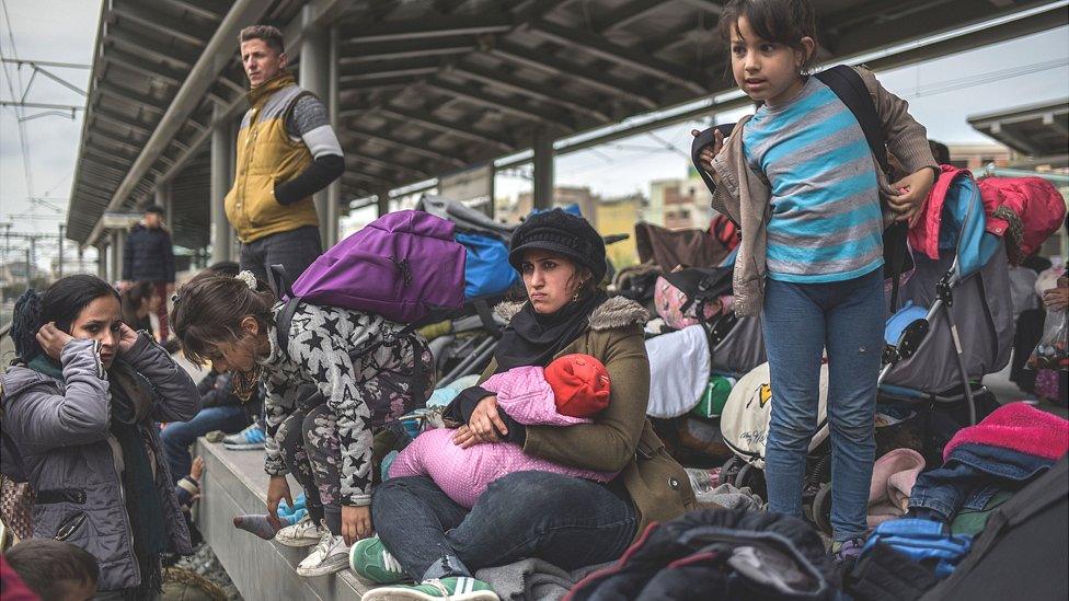 Migrant protest at Larissis station, Athens, 5 Apr 19