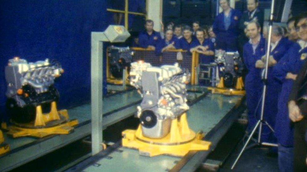 The 500,000th engine comes off the production line in December 1981