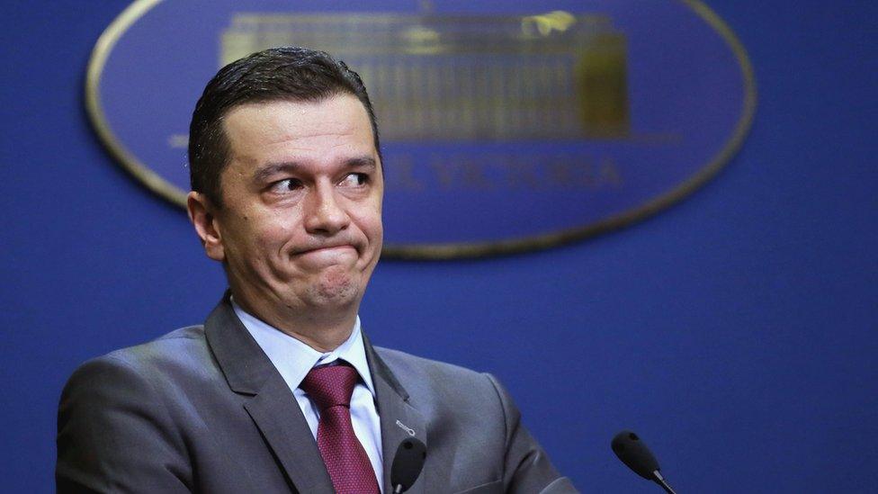 File pic of Romanian Prime Minister Sorin Grindeanu