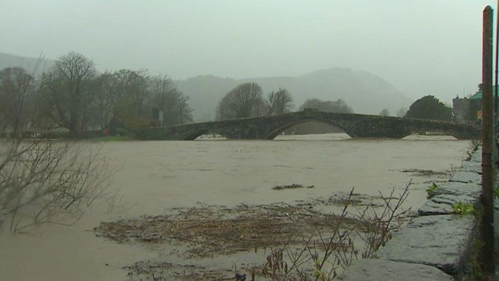 A swollen river