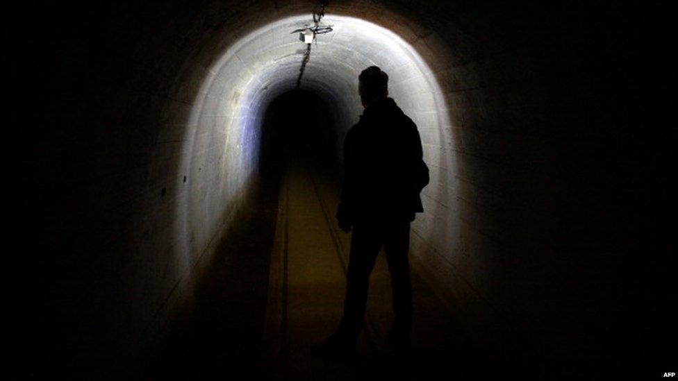 A fortified tunnels in Miedzyrzecz, western Poland