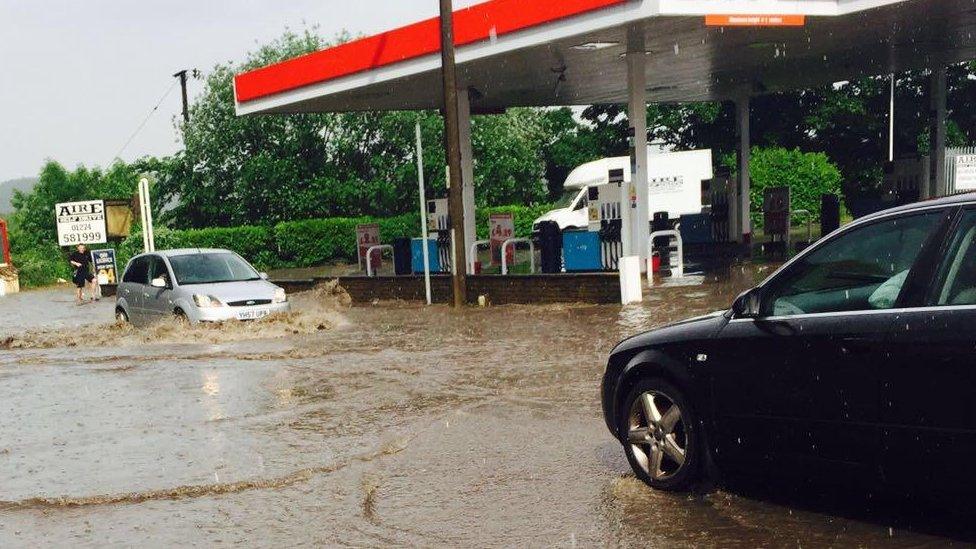 BBC Weather Watcher charlotte - flooding in Baildon