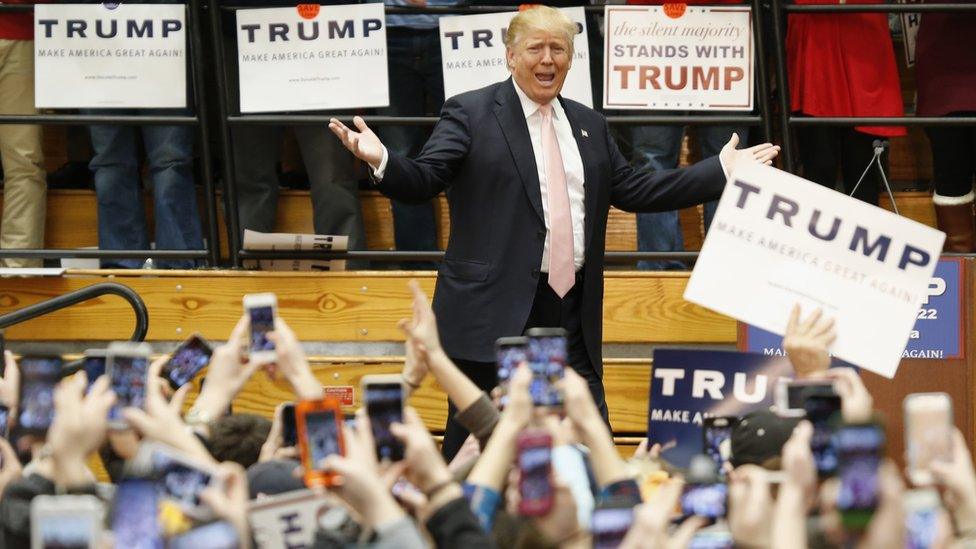 Trump at a rally in Virginia