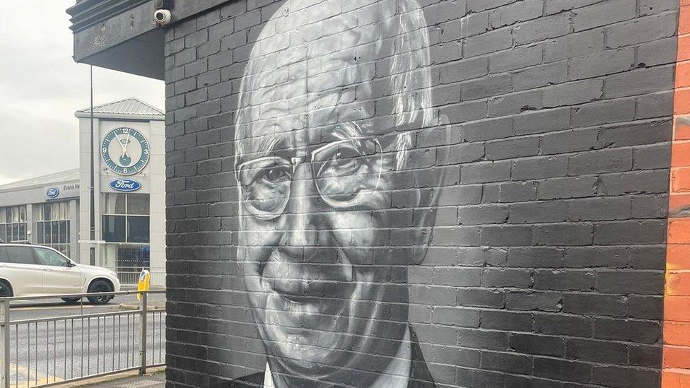 Mural of Sir Bobby Charlton