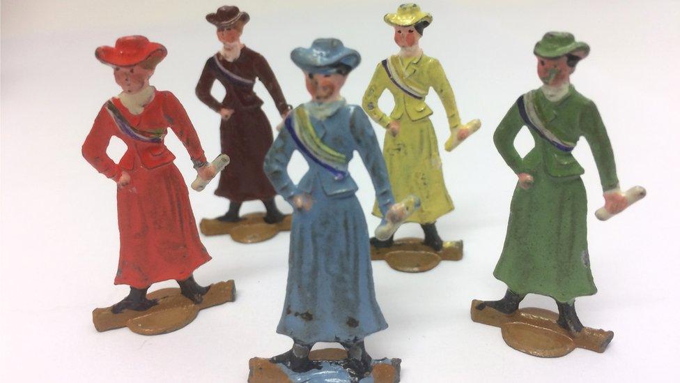 Suffragette board game pieces