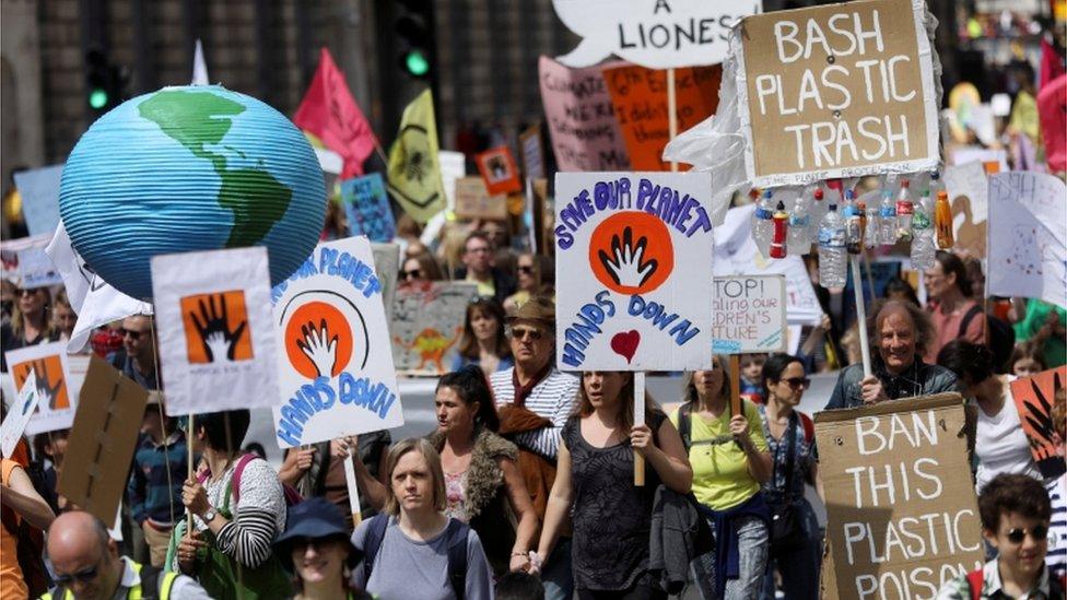 Protesters march