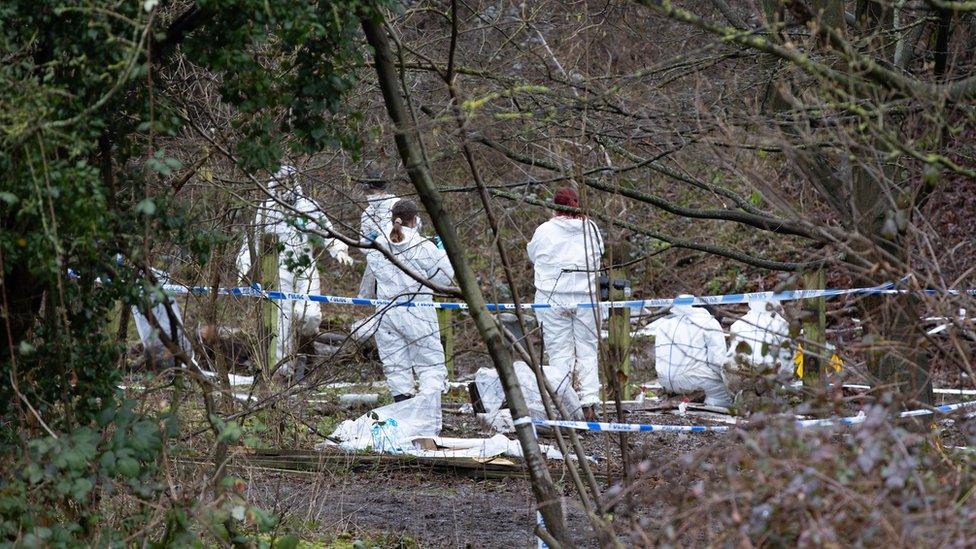 Police are investigating after human bones were found near Hardingstone by the A45