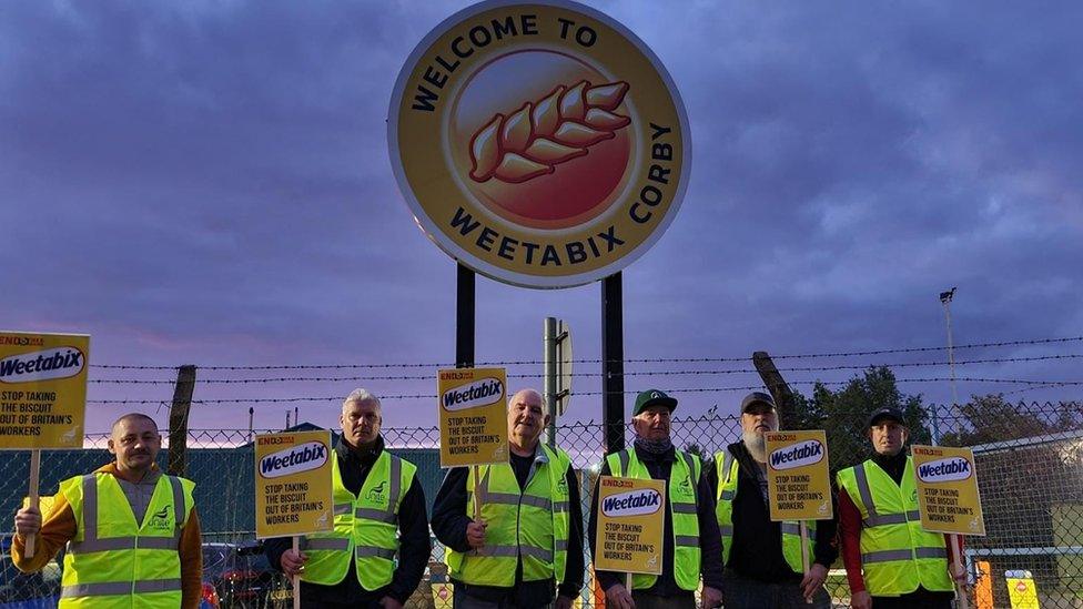 Weetabix engineers strike in Corby