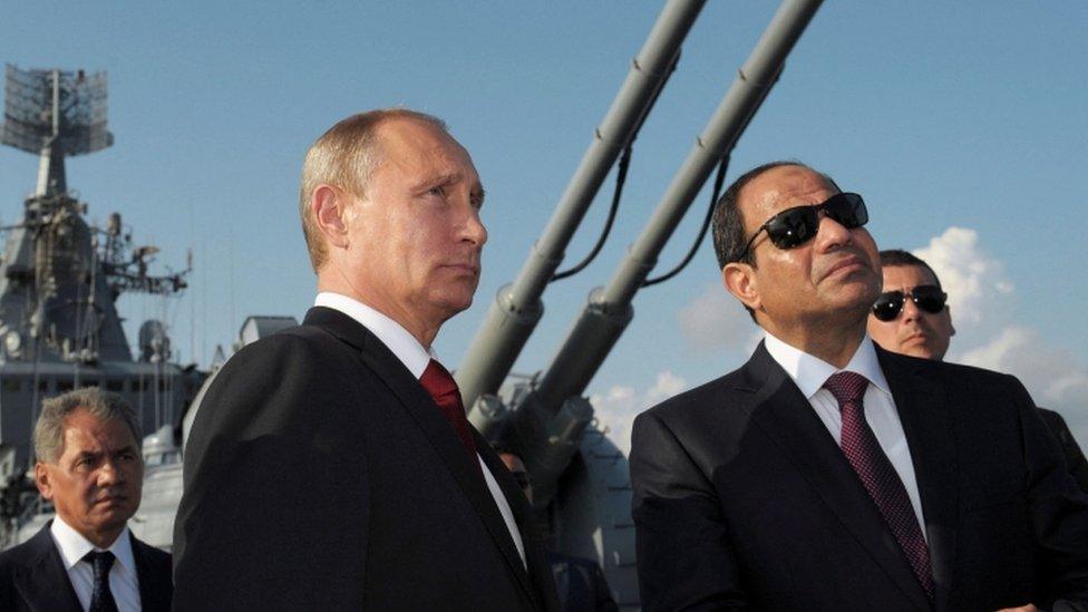 Image shows Putin on ship