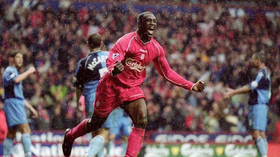 Emile Heskey in action for Liverpool in 2001