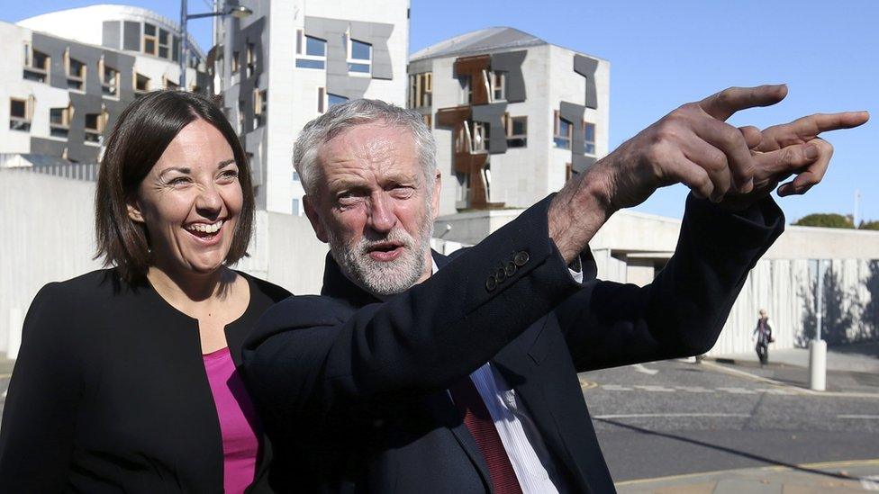 Kezia Dugdale and Jeremy Corbyn