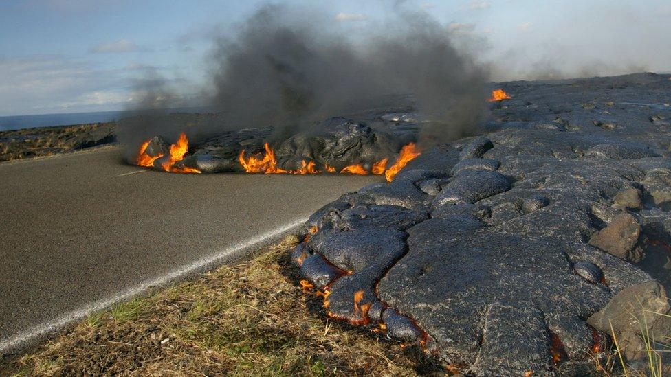 On July 27 Kilauea's lava flow increased resulting in additional forest fires within the park. Kilauea has been erupting since May 12, 2002.