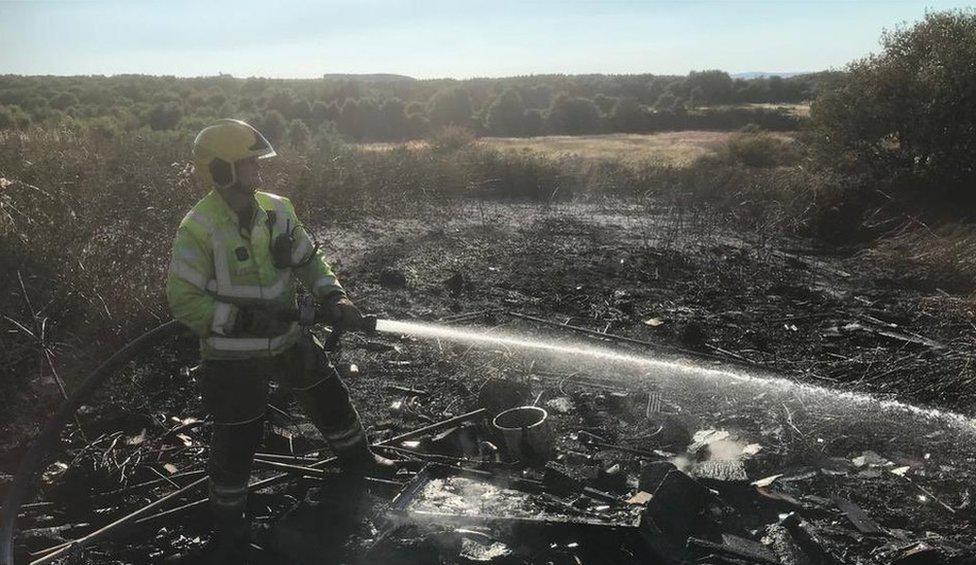 Firefighter at Easington Lane