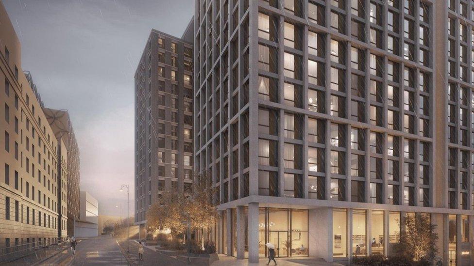 Artists impression of flats