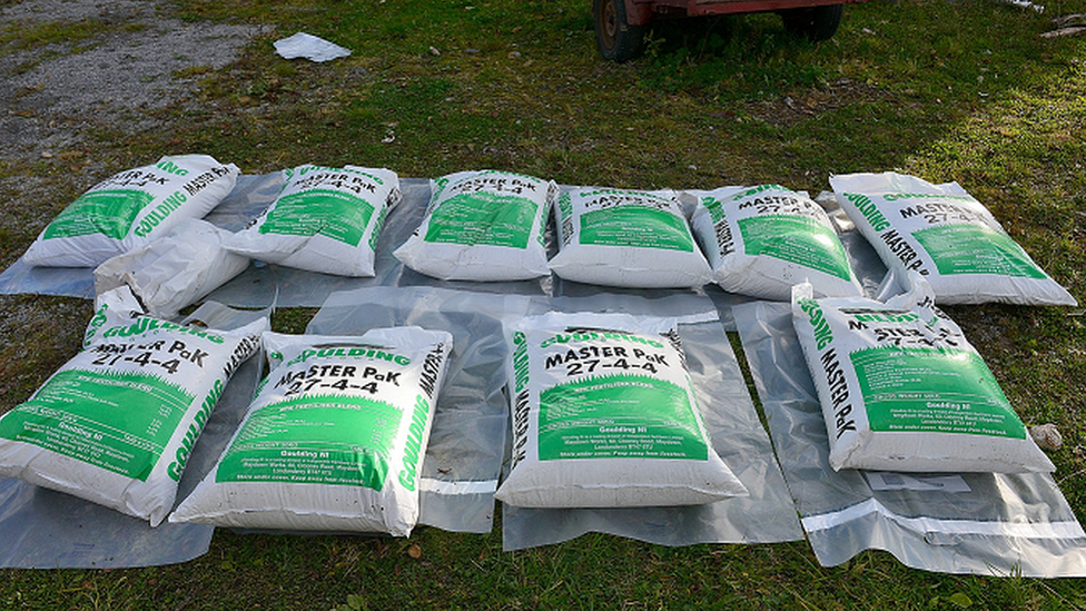 bags of fertiliser