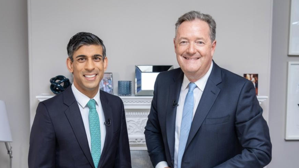 Rishi Sunak and Piers Morgan