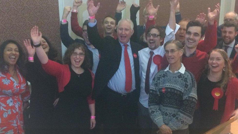 Cambridge MP Daniel Zeichner celebrates.