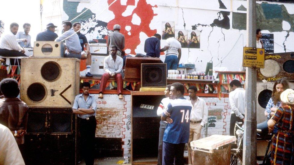 Sound system at carnival in 1981