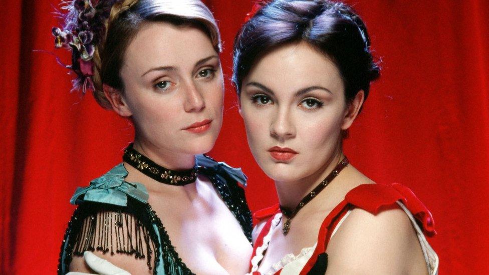 Keeley Hawes as Kitty Butler and Rachael Stirling as Nan Astley in Tipping the Velvet