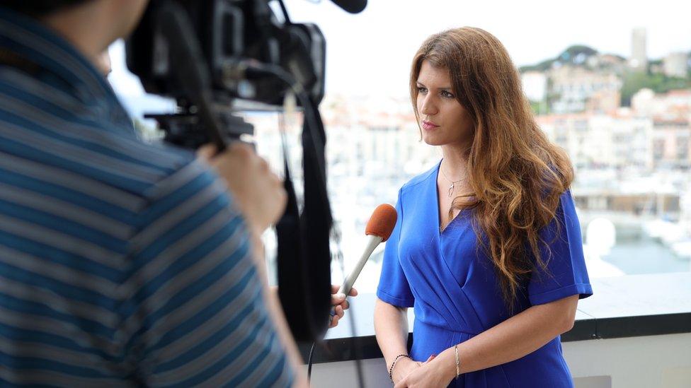 Secretary of State in charge of Equality between Women and Men in France Marlene Schiappa speaks to the media during the Swedish Film Institute Gender Equality and #MeToo Panel