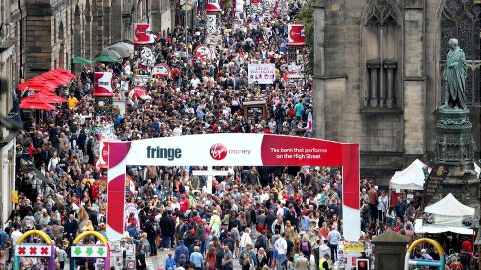 Crowds on Royal Mile