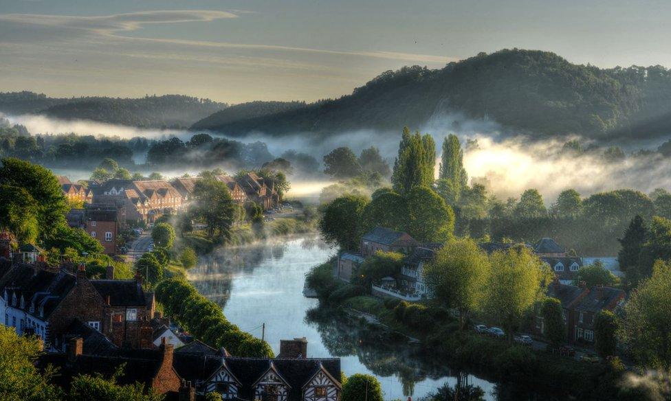 Misty Morning on the Severn by Olwyn Wall