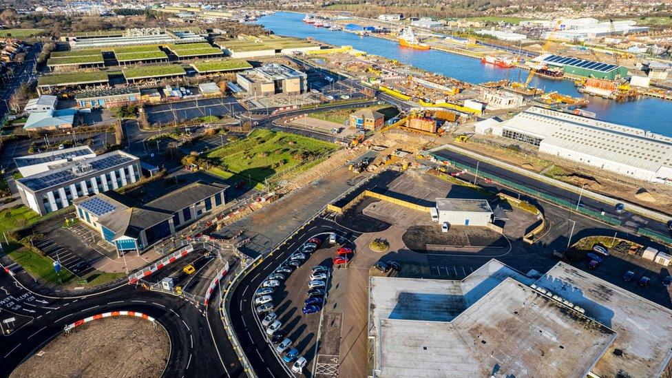 Construction of the Gull Bridge in Lowestoft