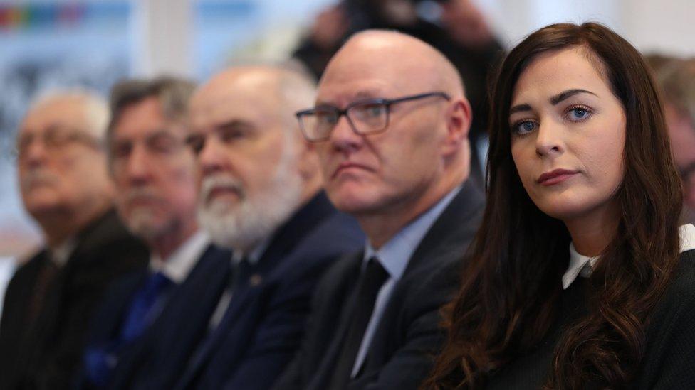 Sinn Féin election candidates at the party's manifesto event