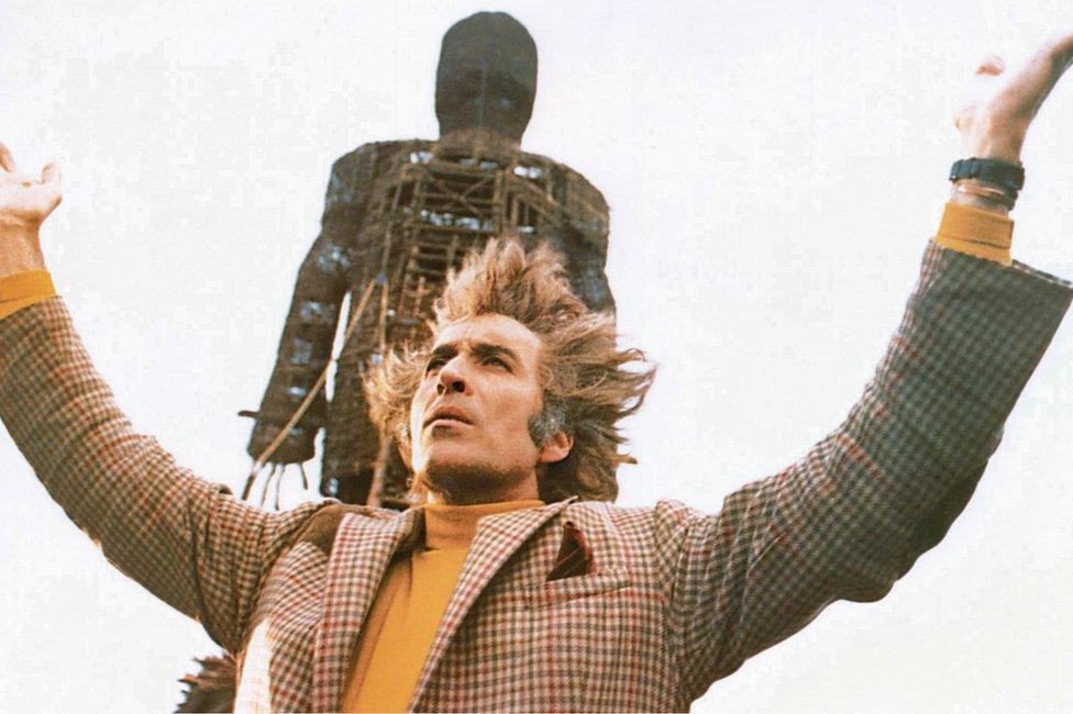 Still showing Sir Christopher Lee in The Wicker Man (1973)