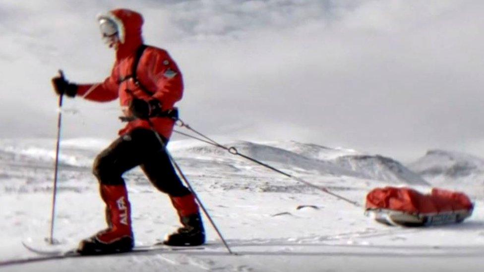 Lou Rudd on his expedition.