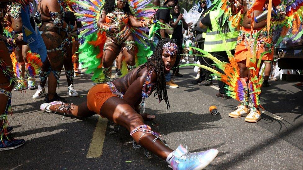 A dancer wows with his impressive acrobats